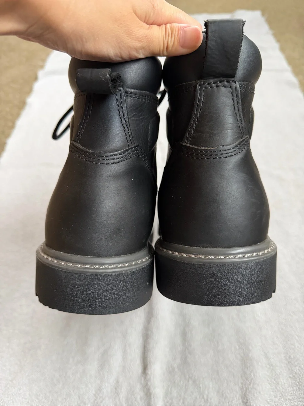 Wolverine Black Leather Waterproof Work Boot